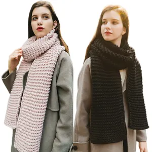 N119 New Custom ThickグリッドスカーフウールスカーフAutumn Winter Warm Knitted Scarves男性の女性のため