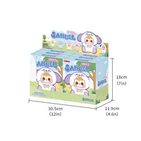 Samuel Blind Box Figurine d'animal mignonne et moelleuse anti-stress, jouet mystère à collectionner