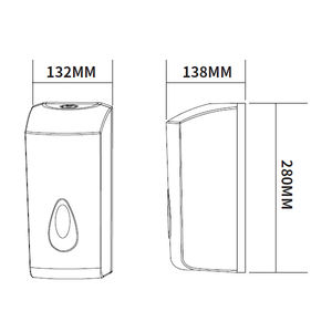 Distributeur de savon désinfectant électronique automatique Boston en laiton et ABS, capacité 1000 ml, pour maison, hôtel, usage public, type pompe à liquide - Product Image 2