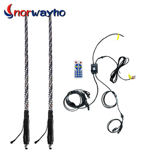 2pcs 4FT LED Whip Light Remote & App Control Chasing Patterns Stop Turn Reverse Light pour ATV UTV Polaris RZR Can-am <span class=keywords><strong>Dune</strong></span> Buggy - Product Image 2