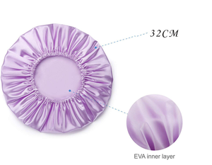 Bonnet de douche de <span class=keywords><strong>bain</strong></span> extra large en satin solide Offre Spéciale bonnet de <span class=keywords><strong>bain</strong></span> à double couche bonnet de <span class=keywords><strong>bain</strong></span> - Product Image 6
