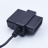 Câble d'alimentation personnalisé 2,5 m OBD2 mâle-femelle avec répartiteur USB Type-C coudé 5V 3A et régulateur abaisseur de tension 12V/24V pour caméra de tableau de bord