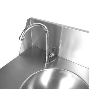 Évier sur pied moderne et robuste pour extérieur, poli, station de lavage portable - Product Image 5