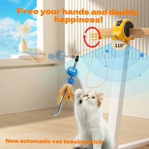 Giocattolo per Gatti Elettrico 300mAh Ricaricabile USB con Sensore Automatico e Campanello, Gioco Interattivo Regolabile per Gatti da Interno - Product Image 2