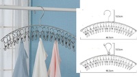 Cintres pinces à vêtements en acier inoxydable 316 argenté et cintre pour chaussettes en acier inoxydable de qualité marine avec 316 chevilles