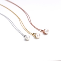 Jqueen — collier en argent sterling 925 avec pendentif en perle d'eau douce pour femmes, ensemble de bijoux, cadeau de saint valentin