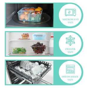 1.93l chống rò rỉ kín để đi ăn trưa Cube trẻ em 3 ngăn lò vi sóng thực phẩm lưu trữ container an toàn văn phòng Ăn Trưa Bento hộp - Product Image 3