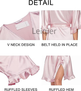 <span class=keywords><strong>Kimono</strong></span> Corto in Raso Personalizzato per <span class=keywords><strong>Donna</strong></span>, <span class=keywords><strong>Vestaglia</strong></span> a Mezza Manica per Matrimoni Estivi - Product Image 4