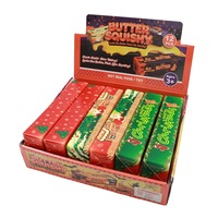 Jouet Squishy Bâton de Beurre de Noël à Remontée Lente, Doux, Anti-Stress, à Presser, Cadeau de Fêtes pour Enfants