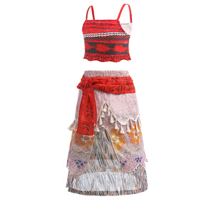 Vestido de princesa Moana, disfraz de Romance oceánico para niños, conjunto de falda para niñas, disfraz de Cosplay de Moana - Product Image 4