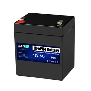 12V 5Ah锂LiFePO4深循环可充电电池5000寿命周期内置BMS