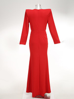 Robes de soirée pour invitées de mariage, noires, longueur thé, pour femmes, sexy, col en V profond, manches longues, taille empire, formelles, infroissables