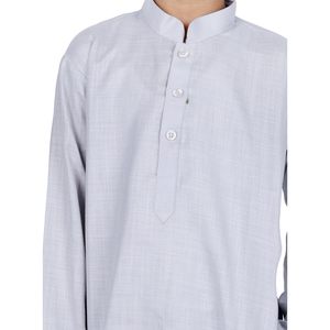 Triloki Kids Cotton <b>Kurta</b> Set For <b>Boys</b> Regular Fit Indian Traditional Ethnic Wear Casual White - Product Image 5