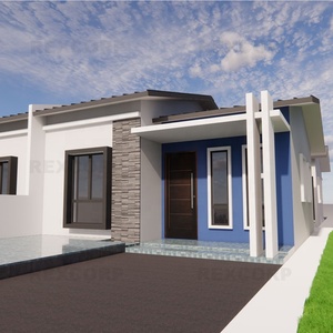 Casa Modular Semi-Independiente de 42 m², 2 Dormitorios, 1 Baño, Sistema de Hormigón con Estructura de Acero, Casa Prefabricada en Ecuador - Product Image 4