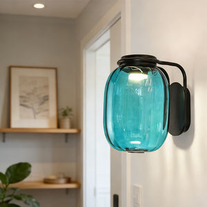 Lámpara de pared de cristal colorida de estilo nórdico, moderna y creativa, de hierro, con LED E27, para decoración artística de esquina de la sala de estar. - Product Image 3