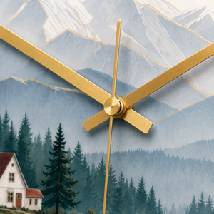 Orologio da Parete in Vetro <span class=keywords><strong>di</strong></span> Lusso Personalizzato con Stampa Artistica <span class=keywords><strong>di</strong></span> Paesaggi Naturali per Chalet e Arredamento d'Interni Ispirato alla Natura - Product Image 4