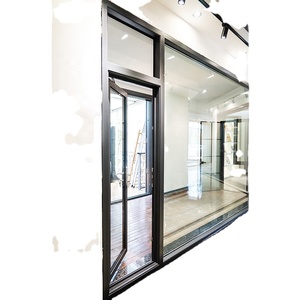 Aluminium #110 Gris 1.4mm Écran de drainage caché en acier inoxydable 6mm + 20A + 6mm Fenêtre à battant en verre trempé à double rupture thermique - Product Image 4