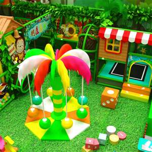 Parque Infantil Interior con Temática Forestal para Niños, con Piscina de Pelotas, Tobogán, Estructura para Escalar y Casa de Juegos - Product Image 6