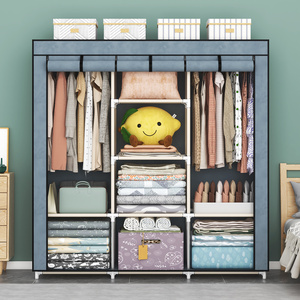 Armario Portátil de Tela, Organizador de <span class=keywords><strong>Ropa</strong></span> Moderno y Sencillo <span class=keywords><strong>para</strong></span> Dormitorio Infantil, Mueble Armario, Almirah, Gabinete de Almacenamiento con <span class=keywords><strong>Estantes</strong></span> - Product Image 2