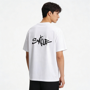 T-Shirt Personalizzata con Grafica Streetwear, Magliette Casual da <span class=keywords><strong>Uomo</strong></span> all'Ingrosso, Consegna Rapida in 72 Ore, Stampa su Magliette Bianche OEM ODM - Product Image 2