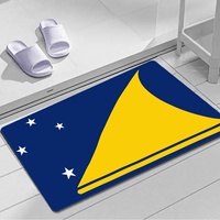 Paillasson rectangulaire antidérapant imprimé drapeau Tokelau, 40x60 cm, tapis de sol en caoutchouc polyester pour entrée de maison