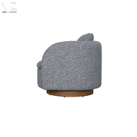 Gris fantaisie confortable loisirs plein salon siège unique canapé pivotant côté fauteuil Designer hôtel loisirs chaise pour salon