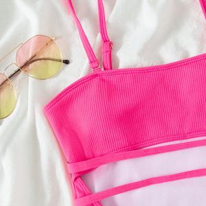 Conjunto de Bikini Brasileño Personalizado OEM, Micro Bikini Sexy para Mujer con Estampado/Puntos en la Parte Delantera, Traje de Baño de 1 Pieza, Fabricante de Guangzhou - Product Image 2