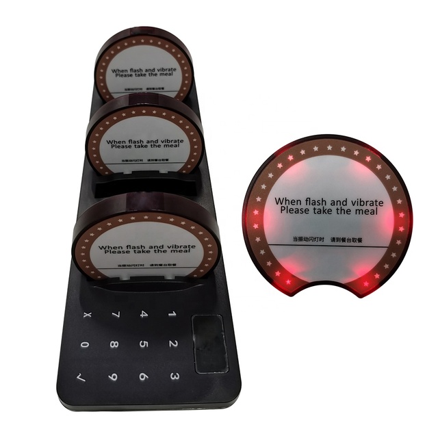 Cafe Bar Long Range Paging Beeper Waterproof Vibrating Coaster Buzzers 10 Pagers Wireless Queue Calling System Pager Restaurant