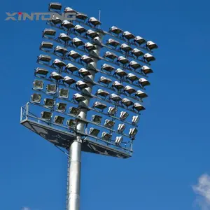 Luz LED Solar de mástil para fútbol, 15m ~ 45m de altura, personalizada, para tenis