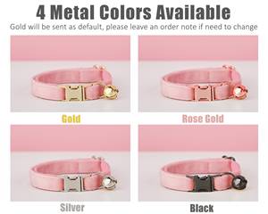 Hồng Veet cá nhân Cat & chó nhỏ cổ áo BOW TIE Dây Xích thiết lập, tùy chỉnh khắc Kitten Puppy name tag, miễn phí chuông vàng, nam nữ - Product Image 6