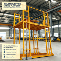 Ascenseur de fret vertical hydraulique personnalisable certifié CE, monté au mur pour entrepôt, élévateur de marchandises, monte-charge