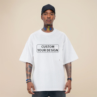 T-shirt Homme OEM 220g 240g 100% Coton Uni Oversize Personnalisable avec Impression de Logo Taille Plus