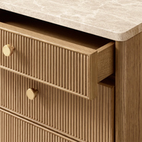 Escritorio de Computadora Ejecutivo de Madera con Cajones, Moderno y Sencillo, para Sala de Estar o Estudio