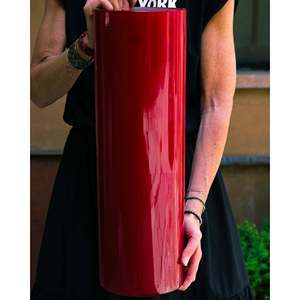 Vaso Cilindrico in Vetro Rosso Venini 54,5x17cm - Product Image 5