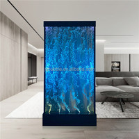 Panneau mural en acrylique à bulles, cascade, cloison murale intérieure pour la décoration de restaurant, hôtel ou bar avec effet lumineux LED