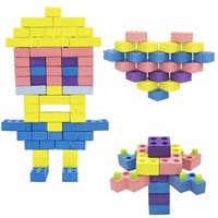 Riesige Bausteine spielen Spaß Kinder fahren auf grünem Roboter hund EVA Foam Building Brick Toy