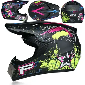 Helm Sepeda Motor Motorcross Enduro Murah Helm ABS Wajah Penuh Helm Sepeda Motor Casco De Moto Certificado Dot dengan Hadiah Gratis