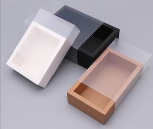 ขายส่งโลโก้ที่กำหนดเองพิมพ์<span class=keywords><strong>2</strong></span>ชิ้นกล่องบรรจุภัณฑ์คราฟท์ที่มีหน้าต่างที่ชัดเจน - Product Image 2