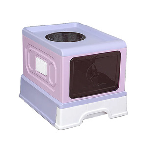 Lettiera <span class=keywords><strong>per</strong></span> <span class=keywords><strong>Gatti</strong></span> Completamente Chiusa, Colorata, Spaziosa e con Cassetto, <span class=keywords><strong>per</strong></span> <span class=keywords><strong>Gatti</strong></span> <span class=keywords><strong>Adulti</strong></span> e Gattini, Ideale <span class=keywords><strong>per</strong></span> Grattare - Product Image 1