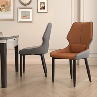 Chaise de Salle à Manger Moderne Haut de Gamme Luxe, Design en Cuir Élégant pour Maison, Loisirs, Hôtel, Table Basse ou Réunion – Chaise de Style Simple