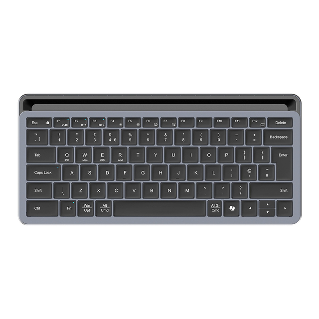 Dual-mode 78-key Keyboard with Phone Holder Ultra-thin Rechargeable Portable Tablet Computer Wireless Keyboard