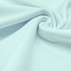 Tissu en coton côtelé 100% vert menthe clair, doux, extensible et agréable pour la peau, idéal pour la confection de vêtements, vente en gros - Product Image 5