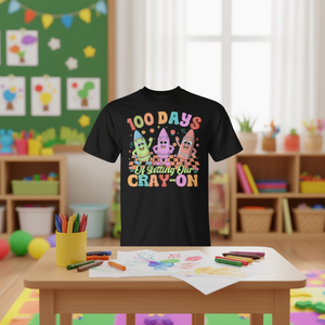 Camiseta de agradecimiento para maestros de preescolar, One Hundred Days Of School, para adultos, unisex, manga corta, cuello redondo, algodón, promocional - Product Image 3