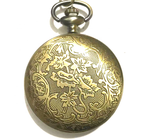 Montre de poche rétro en bronze, chiffres arabes vintage, montre de poche à quartz steampunk, collier pendentif, chaîne, <span class=keywords><strong>horloge</strong></span> - Product Image 5