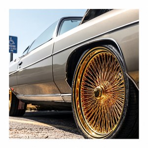 Cerchi in Raggi Cromati KFB da 20, 22, 24, 26, 28 Pollici, a 100 o 150 Raggi, a Canale Profondo per <span class=keywords><strong>Auto</strong></span> Classiche Lowrider, Donk, Chevy Caprice, Impala - Product Image 4