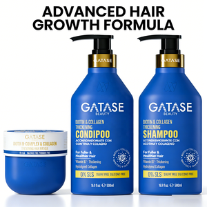GATASE Set de Champú y Acondicionador 2 en 1 con Aminoácidos de Queratina Orgánica Sin Sulfatos <span class=keywords><strong>para</strong></span> <span class=keywords><strong>Engrosar</strong></span> <span class=keywords><strong>el</strong></span> <span class=keywords><strong>Cabello</strong></span>, Estimular <span class=keywords><strong>el</strong></span> Crecimiento y Combatir la Caspa - Product Image 3