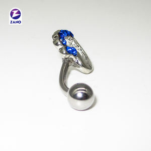 स्टेनलेस स्टील ज़िरकॉन पेट नवल की अंगूठी शादी के उपहार के लिए सोने की प्लेटेड क्लासिक बच्चों के जनजातीय स्टड इयररिंग्स - Product Image 5