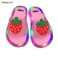 Chaussures tongs à LED personnalisées, pour l'été, semelle épaisse en pvc, pantoufles en EVA à l'intérieur et à l'extérieur, semelle épaisse, anti-dérapant