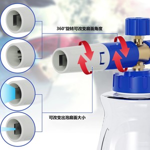 Sulai <b>Machinery</b> Foam Sprayer 1000ml Adjustable Fan Shape <b>Car</b> Wash Manual High Pressure Washer - Product Image 3