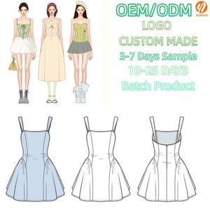 Vestido Casual para Mujer 4264 OEM High Street, Vestido de Noche Elegante de Alta Calidad, Ecológico, de PU y Acetato, para Fiesta, Boda, Estilo Princesa - Product Image 1